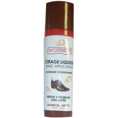 De Clermont Cirage liquide marron avec applicateur, 75ml