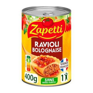 Zapetti Ravioli Sauce Bolognaise au Blé Complet, 400g