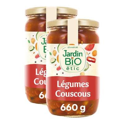 Jardin Bio Etic Légumes pour Couscous Bio, Lot de 2x660g