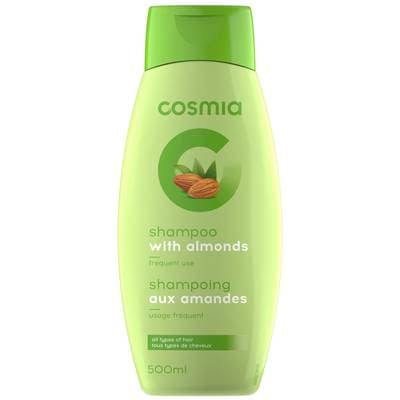 COSMIA Shampooing aux amandes tous types de cheveux, 500ml