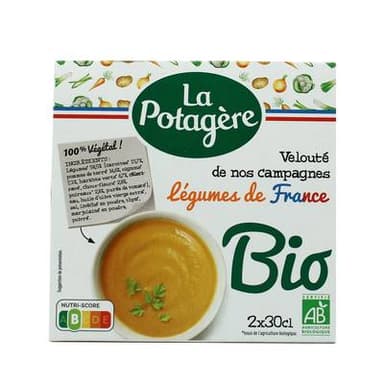 La Potagère Soupe Veloute Légume de Campagne Bio, 2x30cl