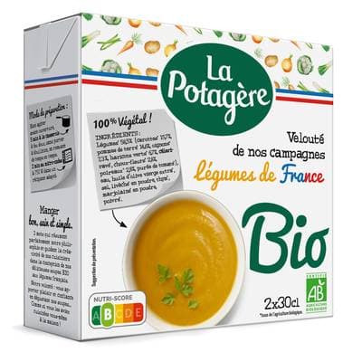 La Potagère Soupe Veloute Légume de Campagne Bio, 2x30cl