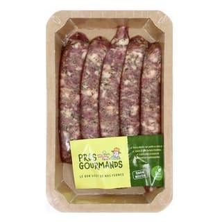 Prés Gourmands Chipolata, Bio, aux Herbes, 5x50g