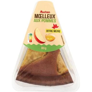 Auchan Moelleux aux pommes, 80g