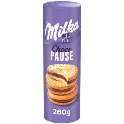 Milka Biscuit fourée au chocolat au lait Choco pause, 13 biscuits - 260g