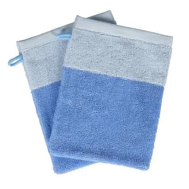 Collection Pixie Gant de toilette 15x21cm ocean blue, 2 pièces