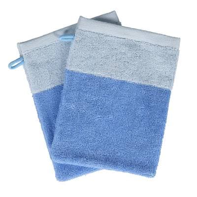 Collection Pixie Gant de toilette 15x21cm ocean blue, 2 pièces