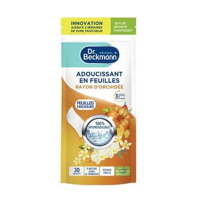 Dr Beckmann Adoucissant en feuilles rayon d'orchidée, 15 feuilles