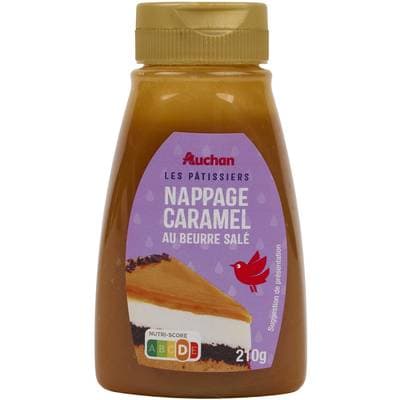 Auchan Nappage au caramel beurre salé, 210g