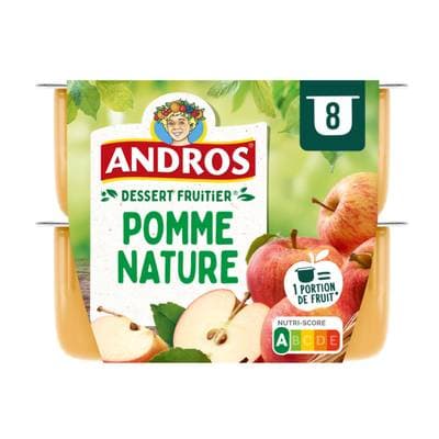Andros Pomme nature, 8x100g