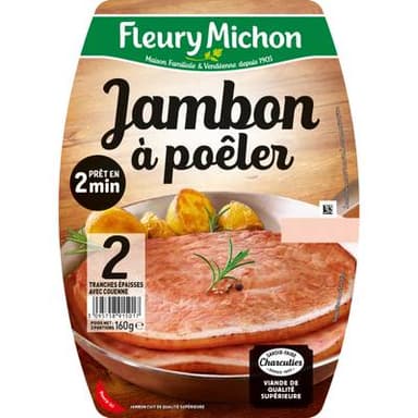 Fleury Michon Jambon à Poêler, 2 tranches - 160g