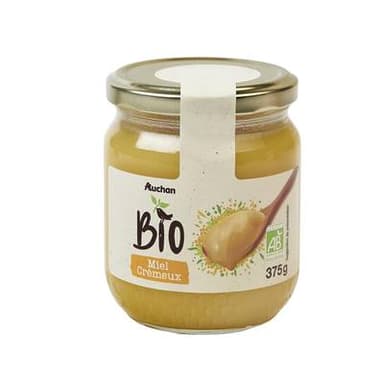 Auchan BIO Miel crémeux Bio, 375g