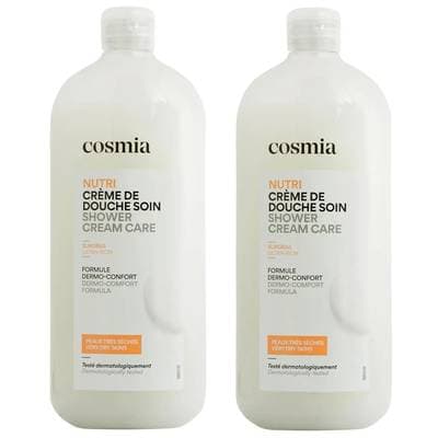 COSMIA Nutri crème de douche soin surgras peaux très sèches, Lot de 2x750ml