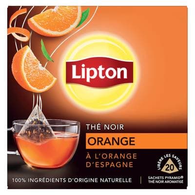 Lipton Thé noir orange espagne, 20  sachets
