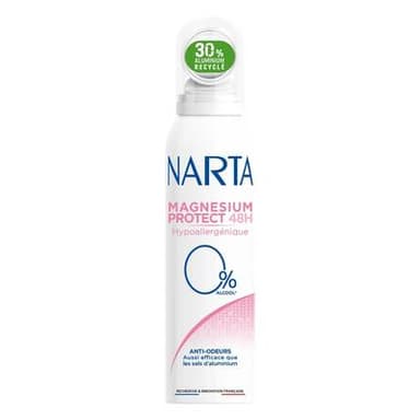 Narta Déodorant spray Anti-odeurs 48h Magnesium Protect 0% Alcool, 150ml