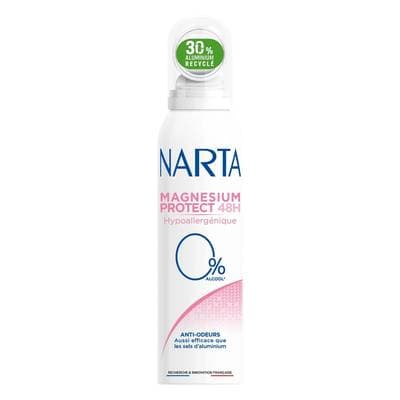 Narta Déodorant spray Anti-odeurs 48h Magnesium Protect 0% Alcool, 150ml