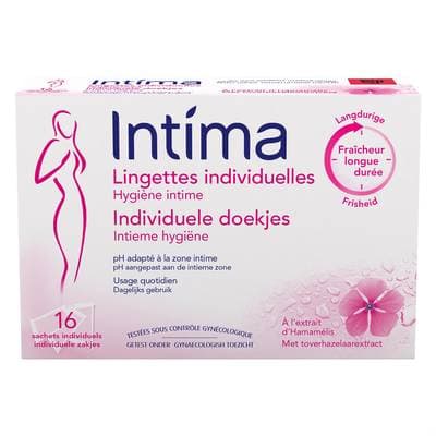 Intima Lingettes Intime en sachet individuel, 16 lingettes