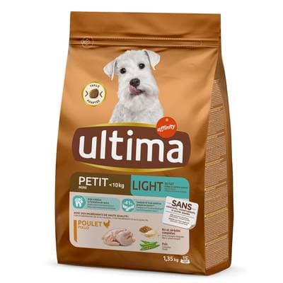 Affinity - Ultima Croquettes Poulet Allégées Formation du tartre pour Petit Chien, 1,35kg