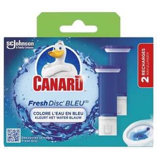 Canard Fresh Bloc WC Fresh Disc Eau Bleue, 2 recharges