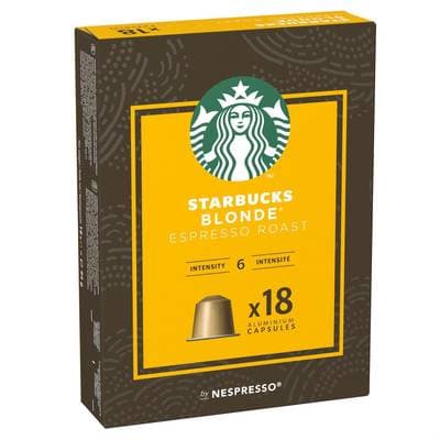 Starbucks by Nespresso Café Blond Espresso Capsule Nespresso, 18 capsules