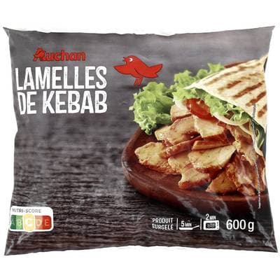 Auchan Lamelles kebab, 600g