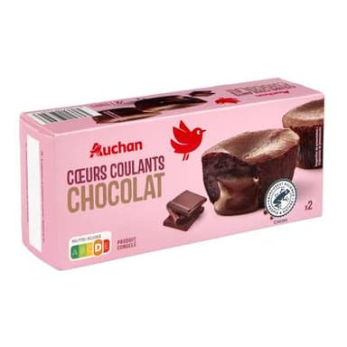 Auchan Coeur coulant chocolat, 2x85g