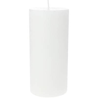 Ambiances Devineau Bougie cylindrique rustique coloré blanc 70H150, 1 bougie