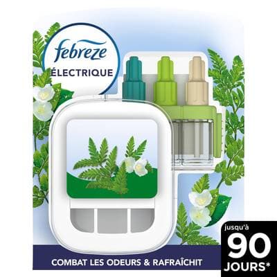Febreze Kit de demarrage desodorisant electrique Rosée du Matin, 1 kit + 1 recharge 20ml