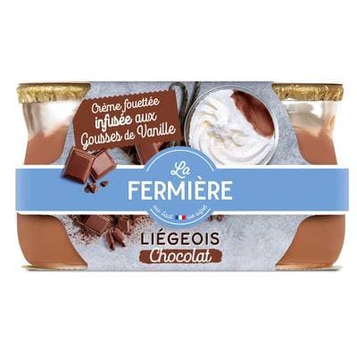 La Fermière Liégeois Chocolat, 2x120g
