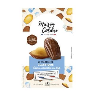 Maison Colibri Madeleine Classique Coque Chocolat Lait, 182g
