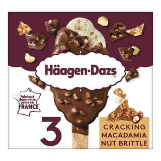 Häagen-Dazs Bâtonnets macadamia, 3 bâtonnets - 201g