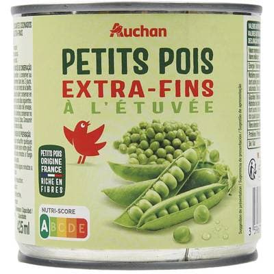 Auchan Petit Pois Extra fins, 280g