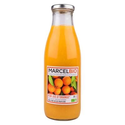 Marcel Bio Pur jus d'orange bio, 75cl