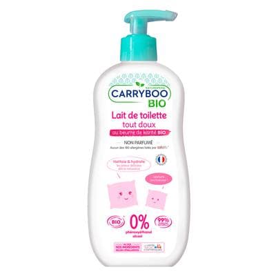 Carryboo Lait de Toilette Bio tout doux au beurre de karité Bio, 500ml