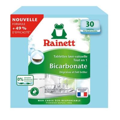 Rainett Tablettes tout en 1 bicarbonate, 30 tablettes