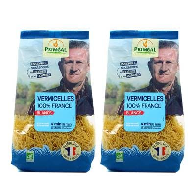 Priméal Vermicelles blanches, bio, Lot de 2x500g
