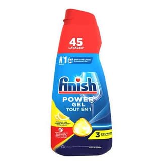 Finish Gel Lave-Vaisselle Tout en 1 Citron Power Gel, 900ml