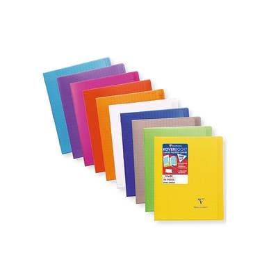 Clairefontaine Cahier Kover Book 17 x 22 cm grands carreaux, 96 pages 2 en 1 - Un cahier et un protège-cahier