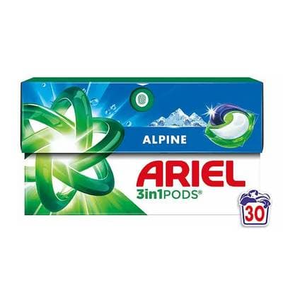 Ariel Lessive Capsules Alpine 3en1, 30 capsules