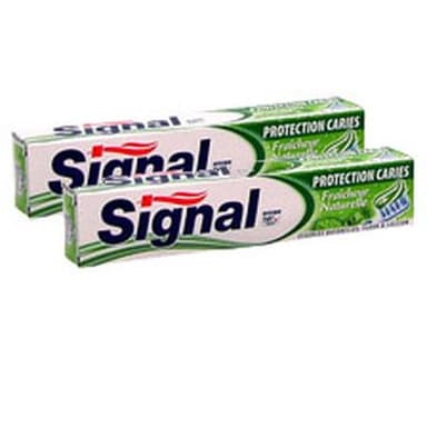 Signal Dentifrice en tube protection caries fraîcheur naturelle, Lot de 2x75ml