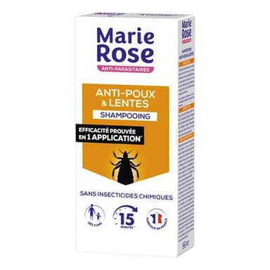 Marie Rose Shampooing anti-poux & lentes sans insecticides chimiques, 125ml