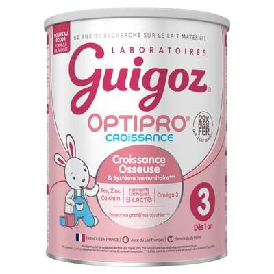Guigoz Lait de Croissance Optipro 3ème âge en Poudre Bébé Dès 12 mois, 830g