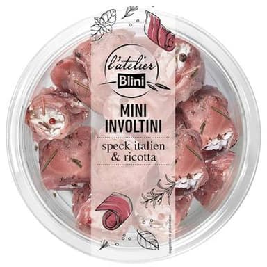 Atelier Blini Mini Involtini, Speck Italien & Ricotta, 120g