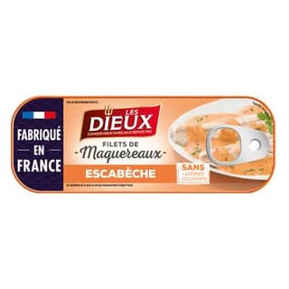 Les Dieux Filets de Maquereaux à la Sauce Escabèche en conserve, 169g