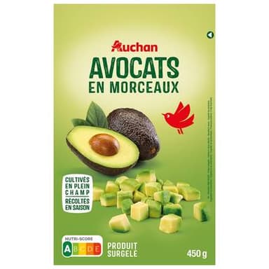 Auchan Avocat en morceaux, 450g