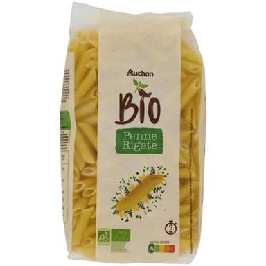 Auchan BIO Pâtes Penne rigate bio, 500g