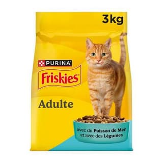Purina - Friskies Croquettes Poisson et Légumes pour Chat Adulte, 3kg