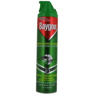 Baygon Spray insectes rampants contre les cafards et fourmis, 400ml