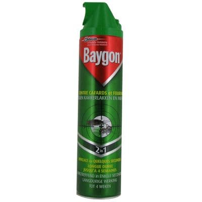 Baygon Spray insectes rampants contre les cafards et fourmis, 400ml
