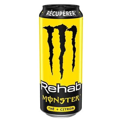 Monster Rehab Thé Citron, Boisson Énergisante, 50cl